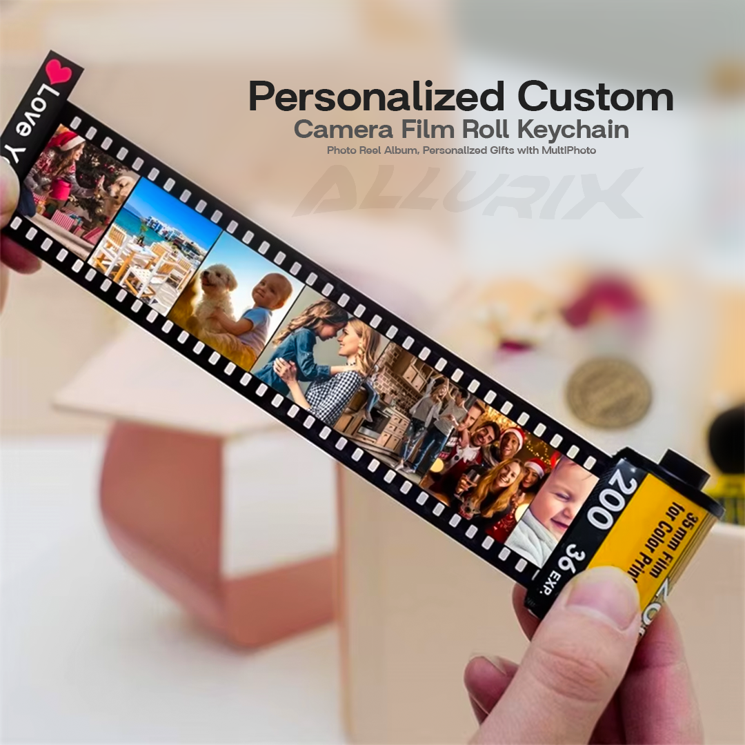 Personalized Custom Photo Film Roll Keychains