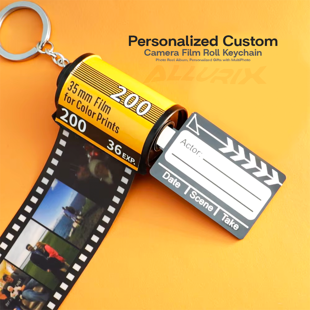 Personalized Custom Photo Film Roll Keychains