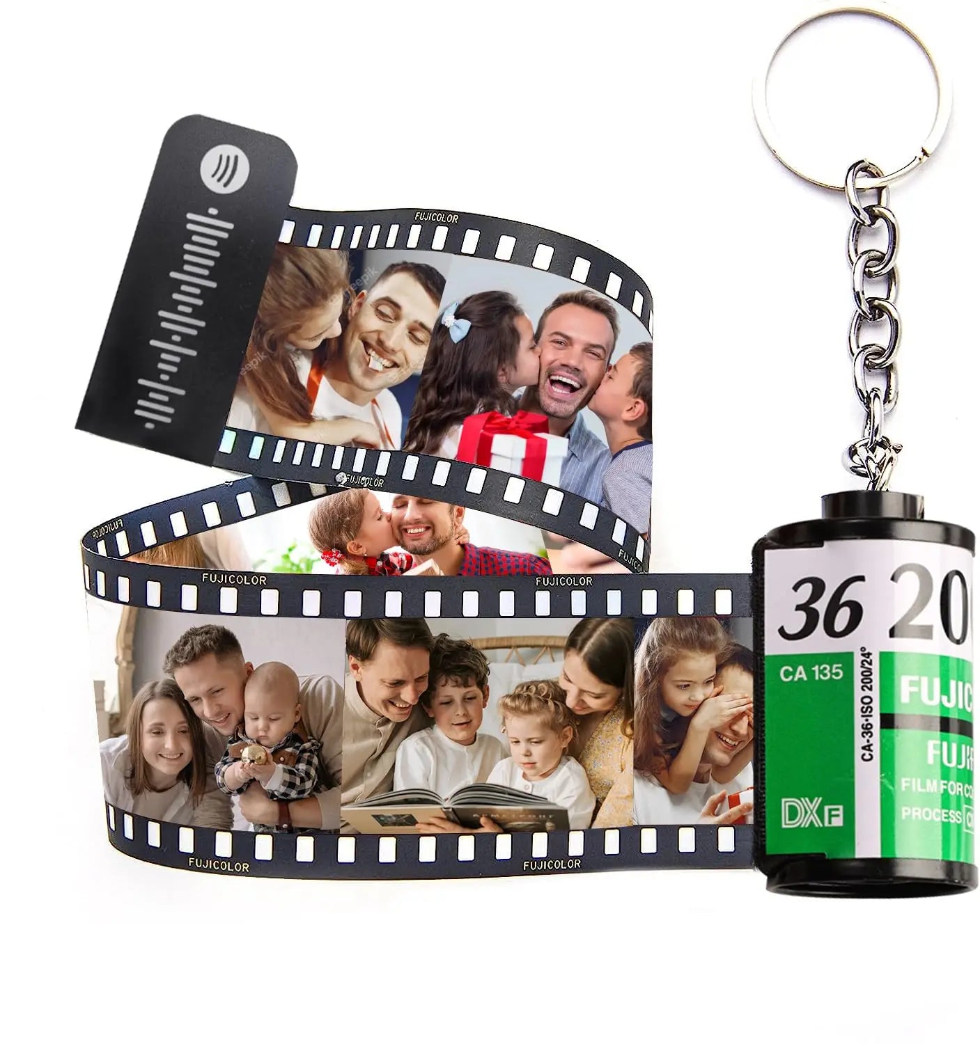 Personalized Custom Photo Film Roll Keychains