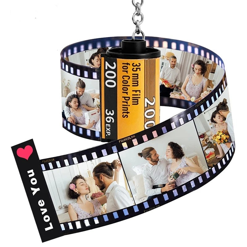 Personalized Custom Photo Film Roll Keychains